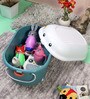 Raspberry Plastic Kids Storage Box in Green Colour