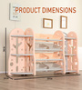 Kids Storage Shelves In Pink Colour