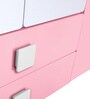 Kids 3 Door Wardrobe with Drawers in Pink & White Colour