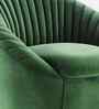 Kieon Velvet Fabric Barrel Chair In Green Colour
