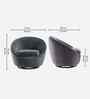 Kieon Velvet Fabric Revolving Barrel Chair In Grey Colour