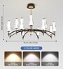 Kieve| 90 Cm | Google & Alexa | Height Adjustable | 3 Light Mode | Modern LED Ceiling Chandelier for Living Room, Dining, Bedroom, Hall, Kitchen, Office,Luxury Decorative Lighting