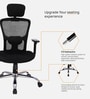 Kiki Breathable Mesh High Back Ergonomic Chair with Adjustable Lumbar Supportin Black Colour