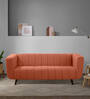 By Sleepyhead Kiki Fabric 3 Seater Sofa in Lava Orange Colour