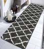 Grey Microfibre 71 x 18 Inches Machine Made Floor Runner
