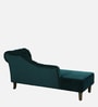 Eaton Velvet Chaise Lounger in Teal Blue Colour
