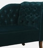 Eaton Velvet Chaise Lounger in Teal Blue Colour