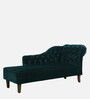 Eaton Velvet Chaise Lounger in Teal Blue Colour
