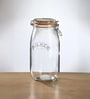 2000ml Clip Top Clear Glass Round Jar