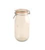 2000ml Clip Top Clear Glass Round Jar