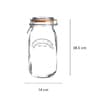 Clip Top Clear Glass Round Jar 3000 ml