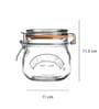 500ml Clip Top Clear Glass Round Jar