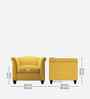 Kimber Fabric 1 Seater Sofa In Bold Yellow Color