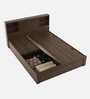 Kimi King Size Bed in Brown Finish with Headboard & Box Storage