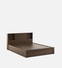 Kimi King Size Bed in Brown Finish with Headboard & Box Storage