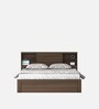 Kimi King Size Bed in Brown Finish with Headboard & Box Storage