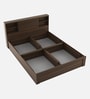 Kimi King Size Bed in Brown Finish with Headboard & Box Storage