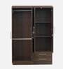 Kimura 4 Door Wardrobe in Light Walnut Finish with Lock