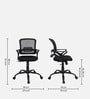 Kimura Mid Back Ergonomic Chair with Tilt Lock Mechanism in Black Colour