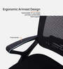 Kimura Mid Back Ergonomic Chair with Tilt Lock Mechanism in Black Colour