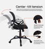 Kimura Mid Back Ergonomic Chair with Tilt Lock Mechanism in Black Colour