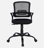 Kimura Mid Back Ergonomic Chair with Tilt Lock Mechanism in Black Colour