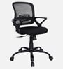 Kimura Mid Back Ergonomic Chair with Tilt Lock Mechanism in Black Colour