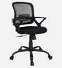 Kimura Mid Back Ergonomic Chair with Tilt Lock Mechanism in Black Colour
