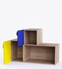Kindergarten Kids Storage Cabinet in Oak & Multi Colour