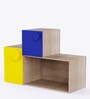 Kindergarten Kids Storage Cabinet in Oak & Multi Colour