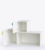 Kindergarten Kids Storage Cabinet in White & Yellow & Blue Colour