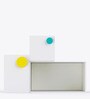 Kindergarten Kids Storage Cabinet in White & Yellow & Blue Colour