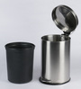 18 Ltr Pedal Metal Dustbins In Silver