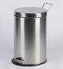 18 Ltr Pedal Metal Dustbins In Silver