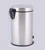 20 Ltr Pedal Metal Dustbins In Silver