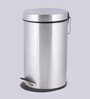 20 Ltr Pedal Metal Dustbins In Silver