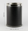 5 Ltr Open Metal Dustbins In Black