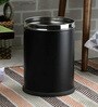5 Ltr Open Metal Dustbins In Black