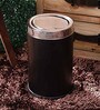 King International Stainless Steel Black Swing Dustbin 10 Litres
