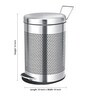 Stainless Steel Pedal Perforated Dustbin 10 Litres