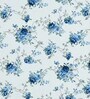 Blue Floral 144 TC Cotton King Size  King Size Bedsheet With 2 Pillow Cover
