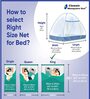 King Size Bed Polyester Mosquito Net In Full Blue