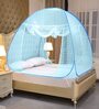 King Size Bed Polyester Mosquito Net In Full Blue