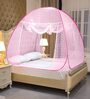 King Size Bed Polyester Mosquito Net In Full Pink