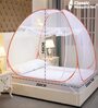 King Size Bed Polyester Mosquito Net In Orange