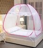 King Size Bed Polyester Mosquito Net In Pink