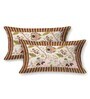 Brown Beige Floral 144 TC Cotton King Size  King Size Bedsheet With 2 Pillow Cover