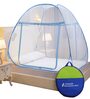 King Size Polyester Foldable Mosquito Net In Blue