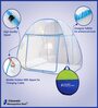 King Size Polyester Foldable Mosquito Net In Blue