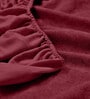 Terry (72x72) Terry Cotton  King Size Mattress Protector in Maroon Colour
